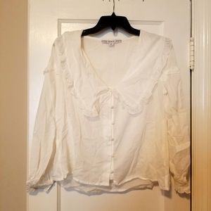 EUC HYFVE white shear top Size M